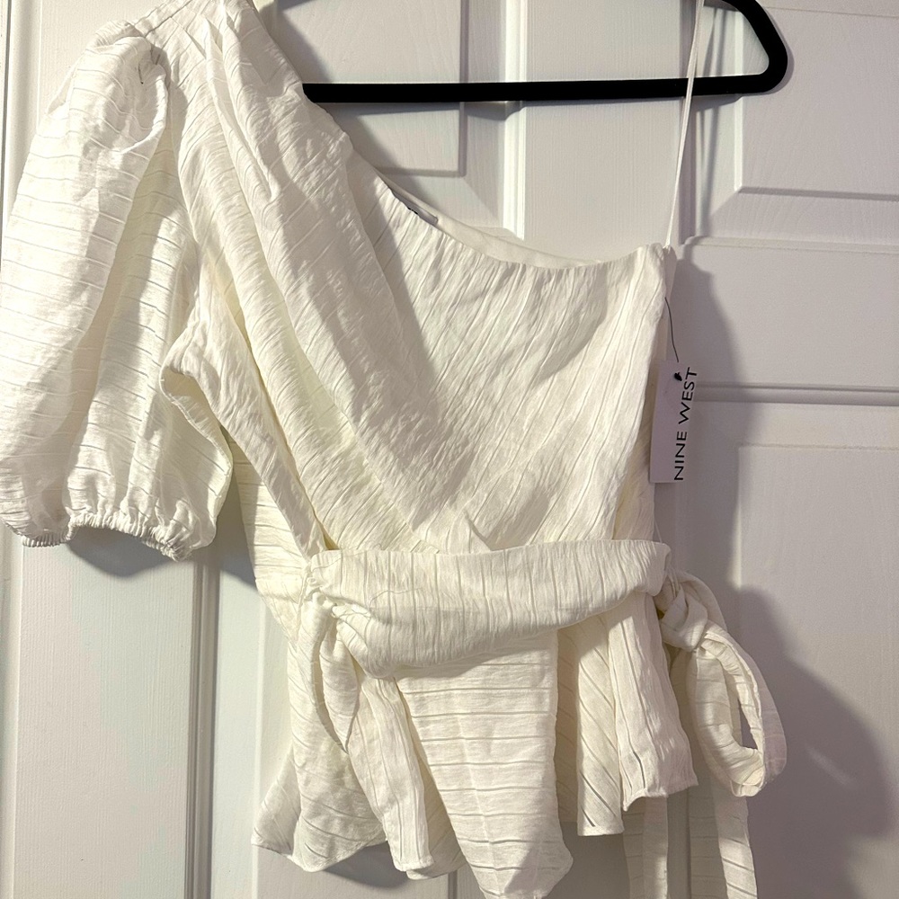 Nine West one shoulder blouse